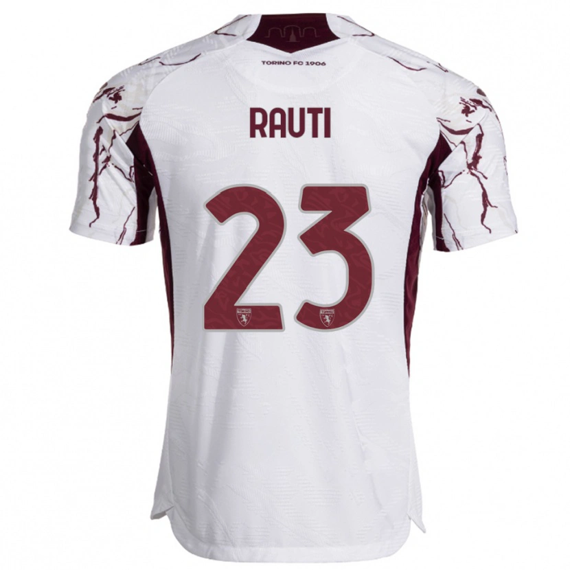 DanxenレディースNicola Rauti#23ホワイト バーガンディアウェイシャツ2025/26ジャージーユニフォーム