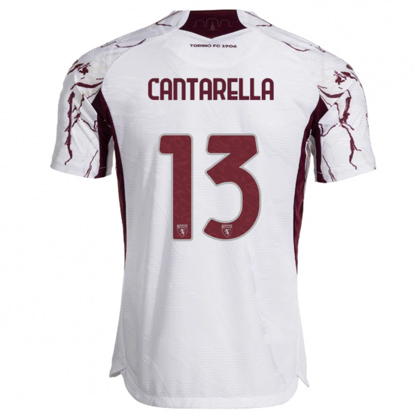 DanxenレディースLuca Cantarella#13ホワイト バーガンディアウェイシャツ2025/26ジャージーユニフォーム