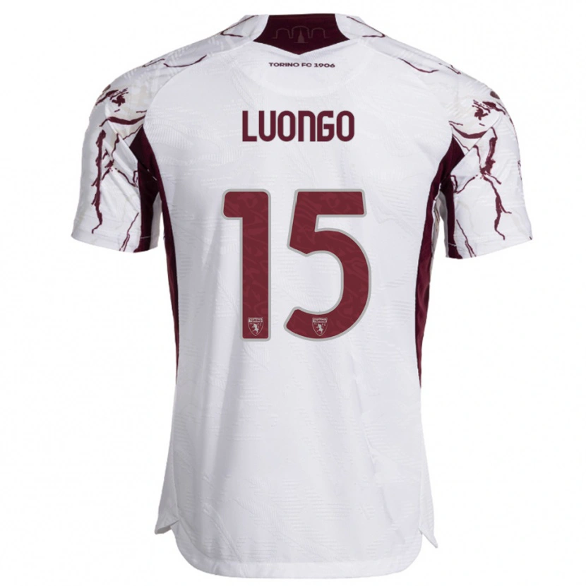 DanxenレディースAndrea Luongo#15ホワイト バーガンディアウェイシャツ2025/26ジャージーユニフォーム