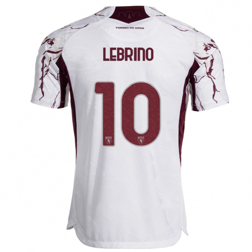 DanxenレディースDanilo Lebrino#10ホワイト バーガンディアウェイシャツ2025/26ジャージーユニフォーム