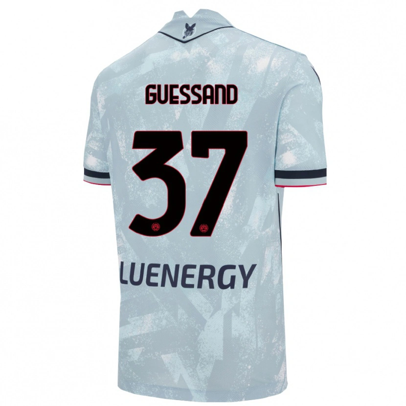 DanxenレディースAxel Guessand#37ライトブルー ブラックアウェイシャツ2025/26ジャージーユニフォーム