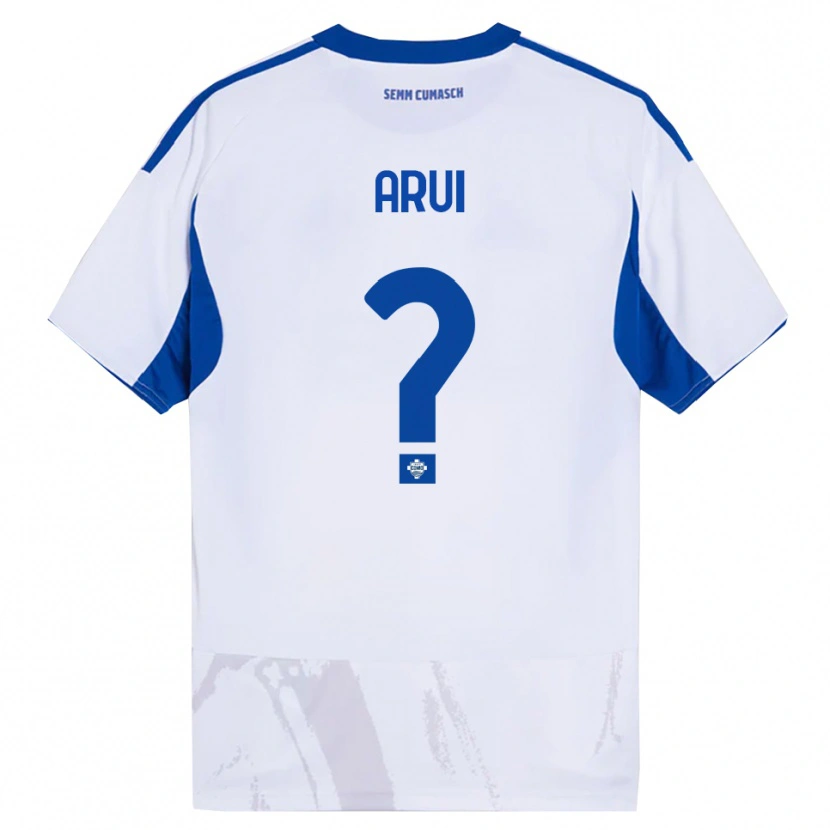 DanxenレディースStefano Arui#0ホワイト ブルーアウェイシャツ2025/26ジャージーユニフォーム