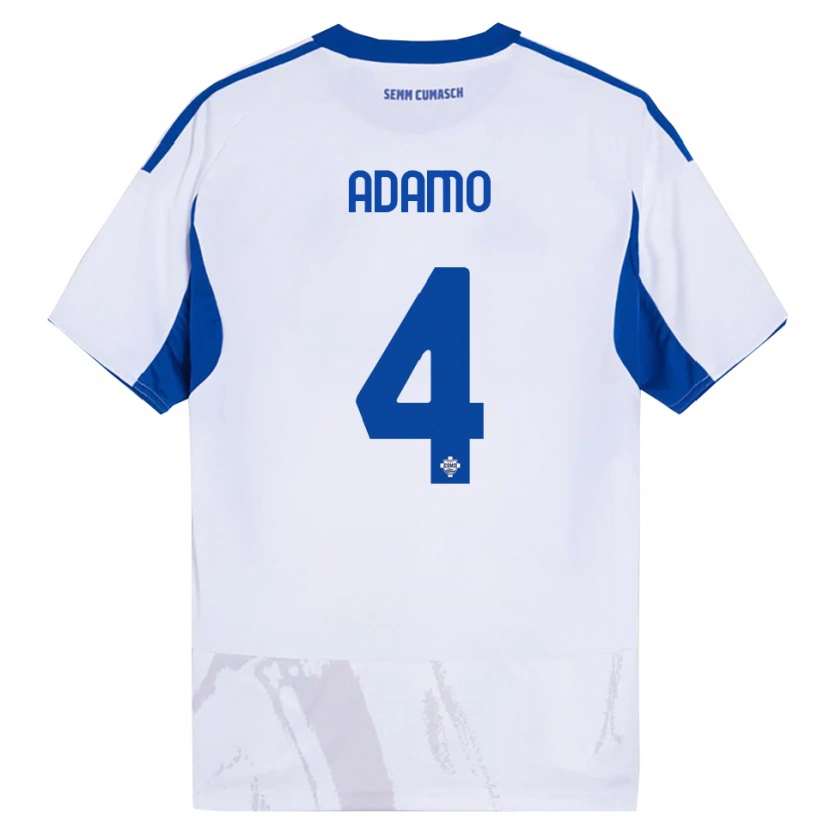 DanxenレディースAndrea Adamo#4ホワイト ブルーアウェイシャツ2025/26ジャージーユニフォーム