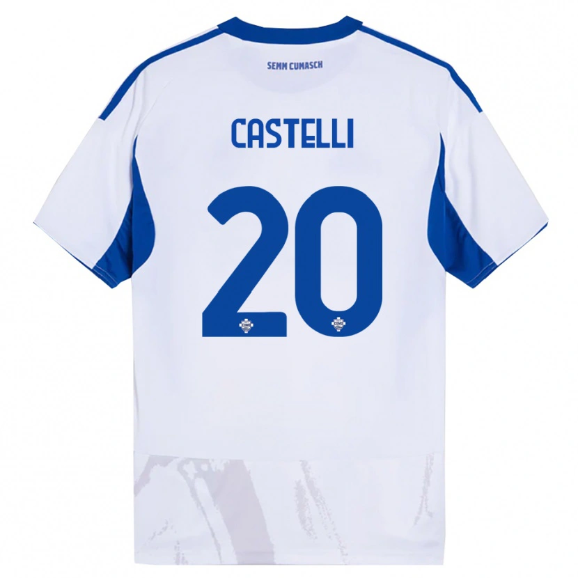 DanxenレディースMatteo Castelli#20ホワイト ブルーアウェイシャツ2025/26ジャージーユニフォーム
