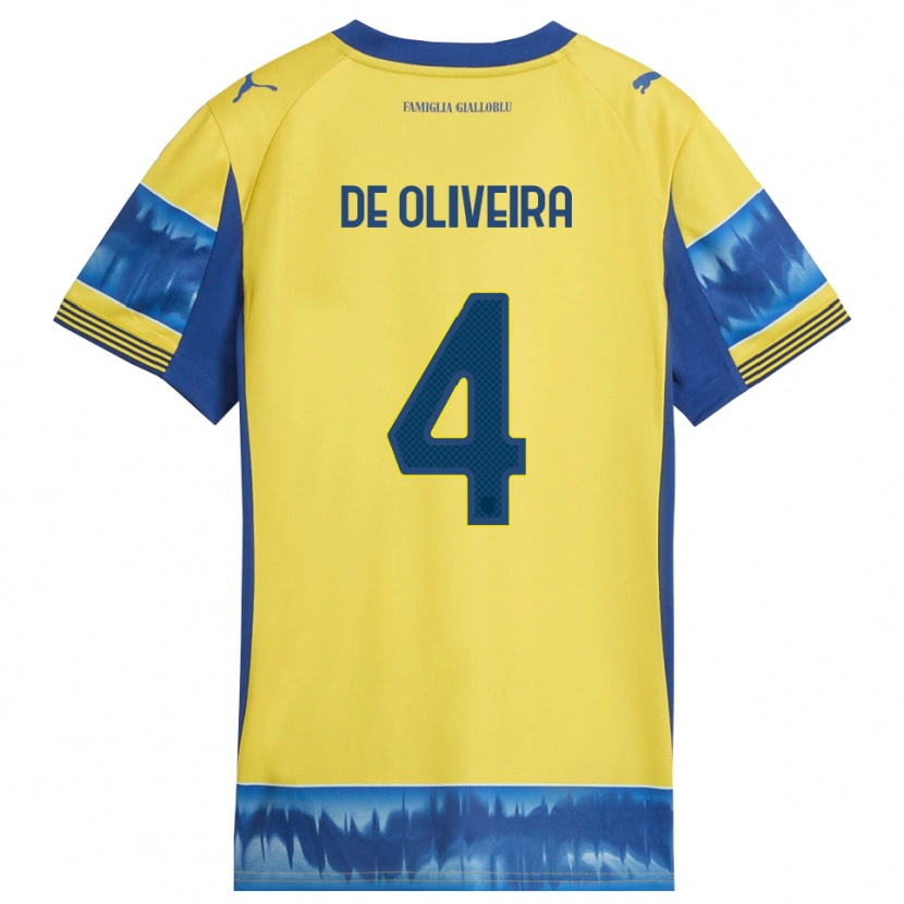 DanxenレディースLuca De Oliveira#4イエロー ブルーアウェイシャツ2025/26ジャージーユニフォーム