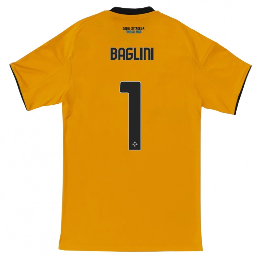 DanxenレディースGiacomo Baglini#1オレンジ ブルーアウェイシャツ2025/26ジャージーユニフォーム