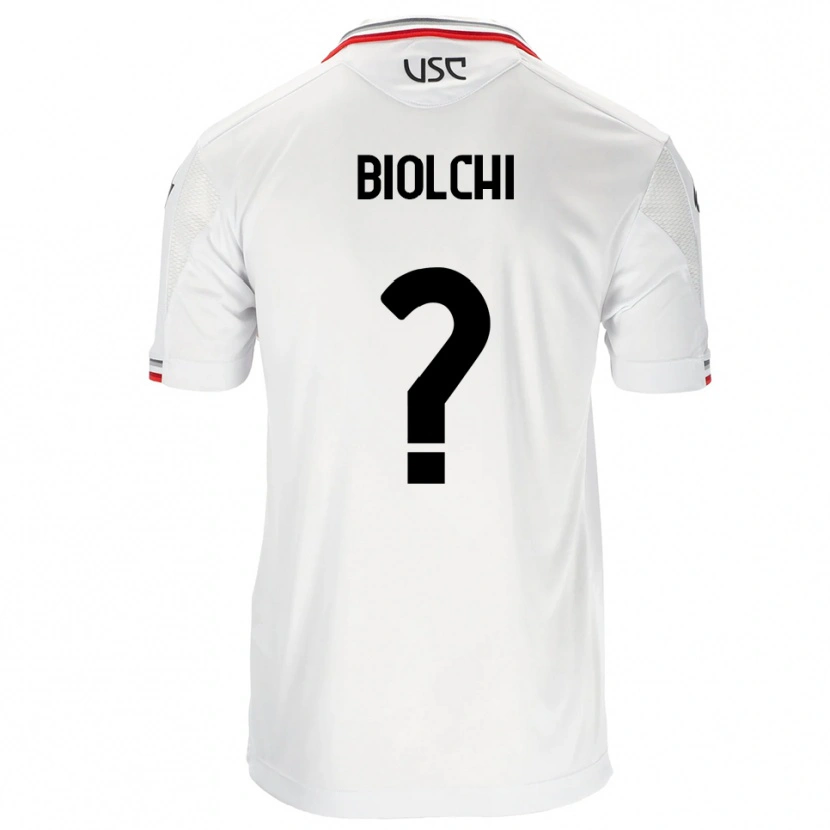DanxenレディースPietro Biolchi#0ホワイト レッドアウェイシャツ2025/26ジャージーユニフォーム