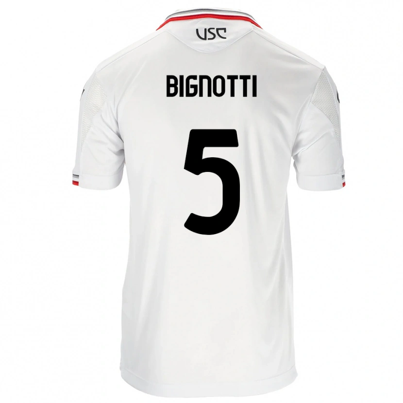 DanxenレディースFrancesco Bignotti#5ホワイト レッドアウェイシャツ2025/26ジャージーユニフォーム