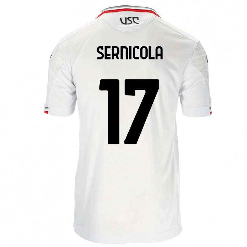 DanxenレディースLeonardo Sernicola#17ホワイト レッドアウェイシャツ2025/26ジャージーユニフォーム
