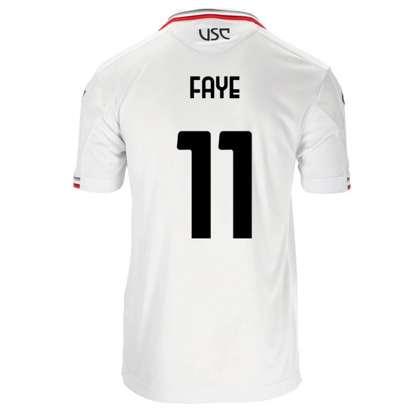 DanxenレディースNouroudine Faye#11ホワイト レッドアウェイシャツ2025/26ジャージーユニフォーム