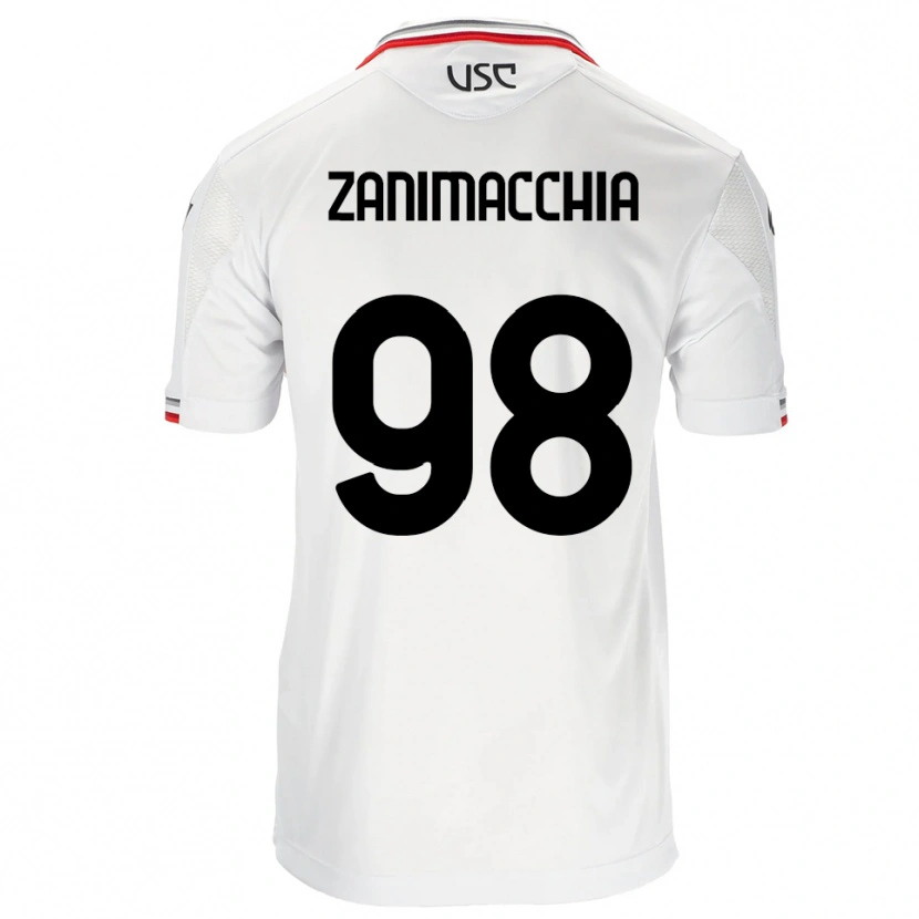 Danxenレディースルカ・ザニマッキア#98ホワイト レッドアウェイシャツ2025/26ジャージーユニフォーム