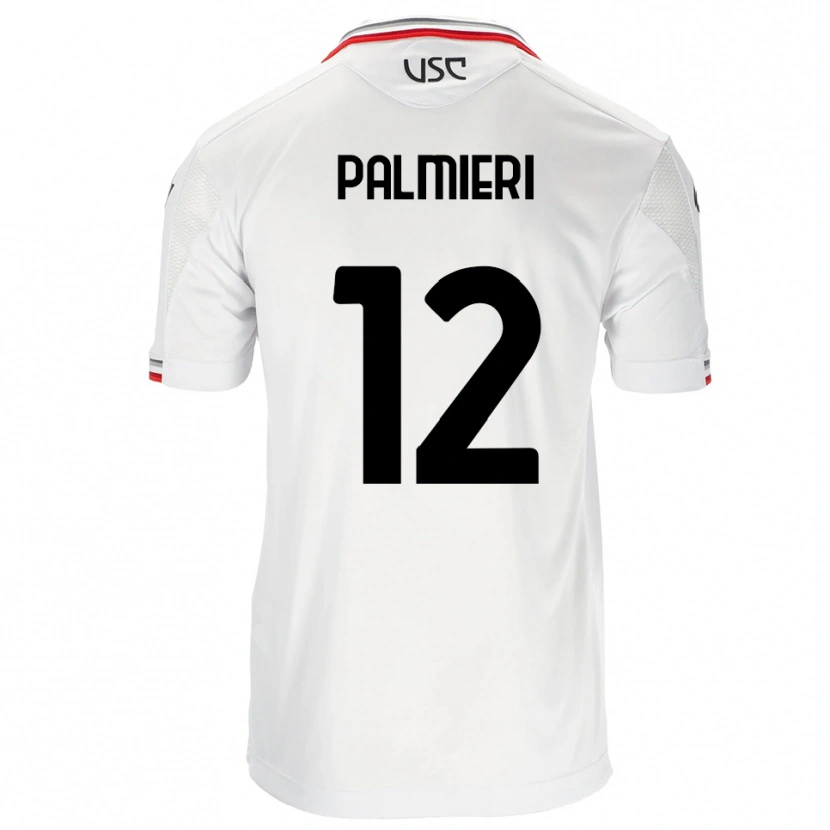 DanxenレディースCristian Palmieri#12ホワイト レッドアウェイシャツ2025/26ジャージーユニフォーム