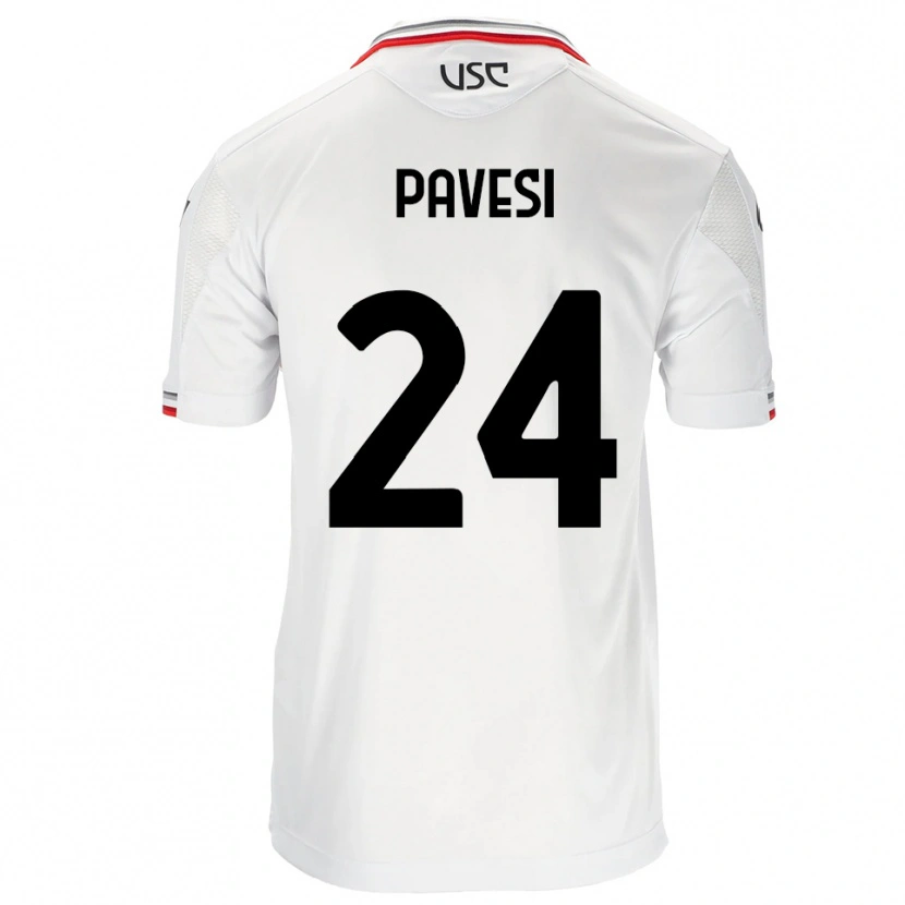 DanxenレディースDavide Pavesi#24ホワイト レッドアウェイシャツ2025/26ジャージーユニフォーム