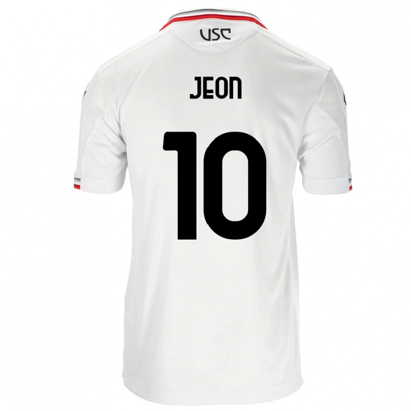 DanxenレディースJoseph Jeon#10ホワイト レッドアウェイシャツ2025/26ジャージーユニフォーム