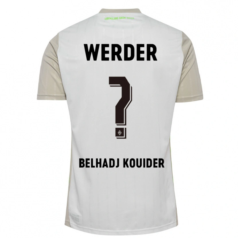 DanxenレディースMahfoud Belhadj Kouider#0ホワイト ブラックアウェイシャツ2025/26ジャージーユニフォーム