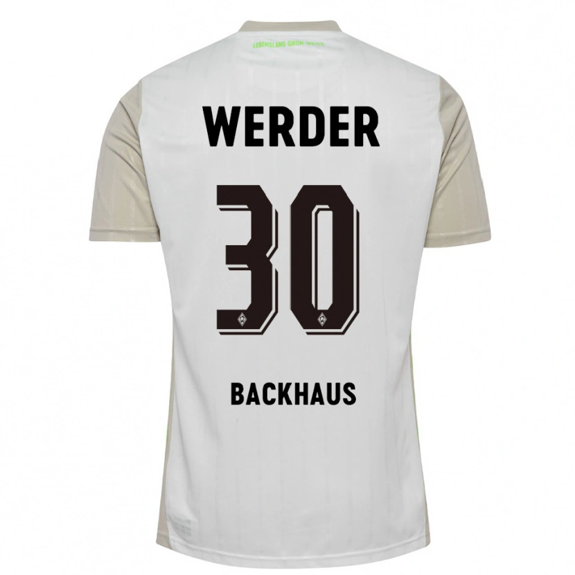 Danxenレディースミオ・バックハウス#30ホワイト ブラックアウェイシャツ2025/26ジャージーユニフォーム