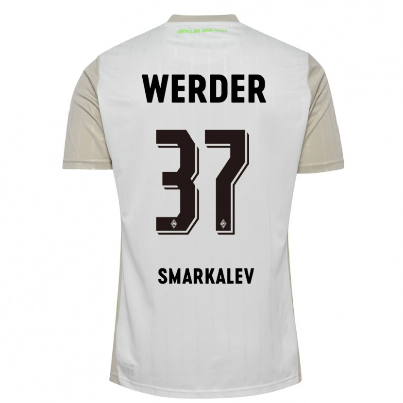 DanxenレディースStefan Smarkalev#37ホワイト ブラックアウェイシャツ2025/26ジャージーユニフォーム