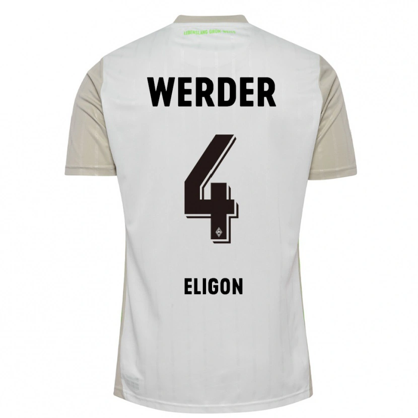 DanxenレディースKenneth Eligon#4ホワイト ブラックアウェイシャツ2025/26ジャージーユニフォーム