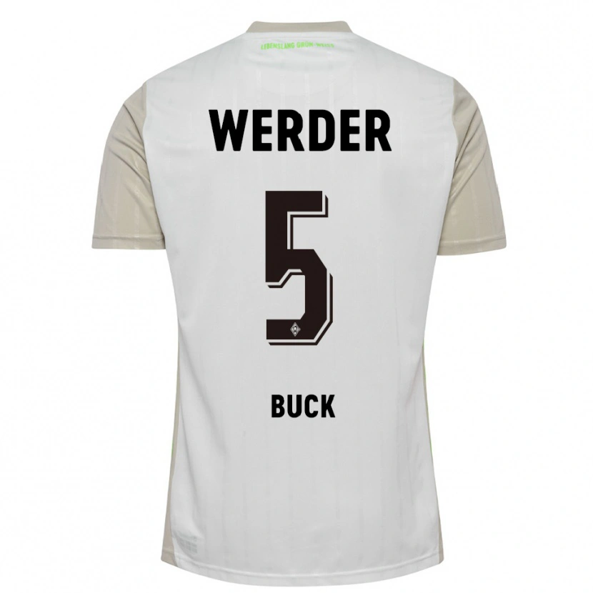 DanxenレディースMarten Buck#5ホワイト ブラックアウェイシャツ2025/26ジャージーユニフォーム