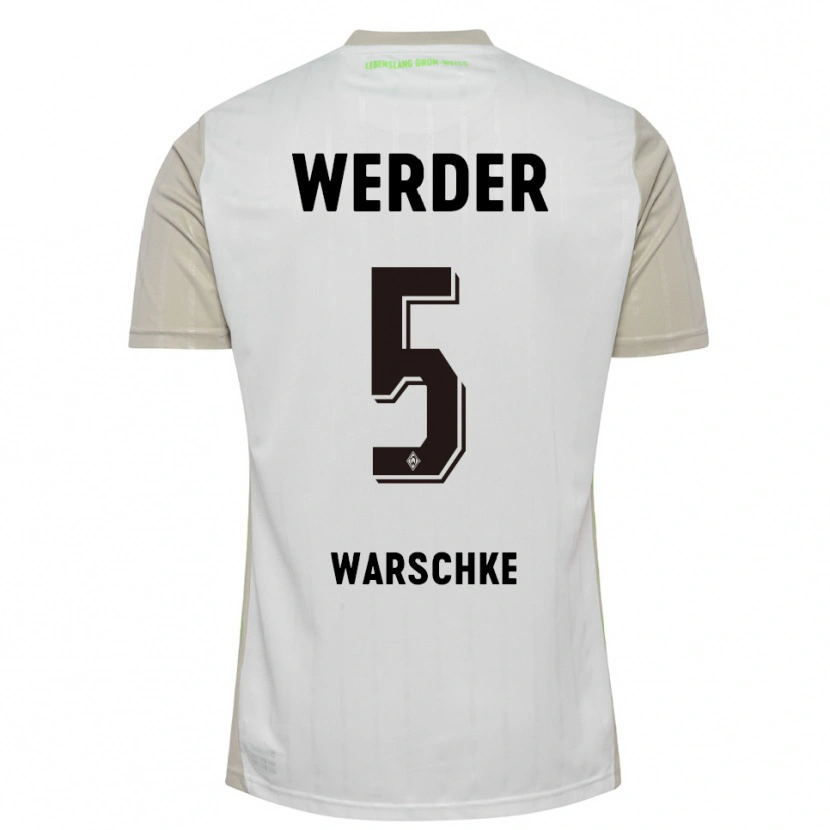 DanxenレディースBennett Warschke#5ホワイト ブラックアウェイシャツ2025/26ジャージーユニフォーム