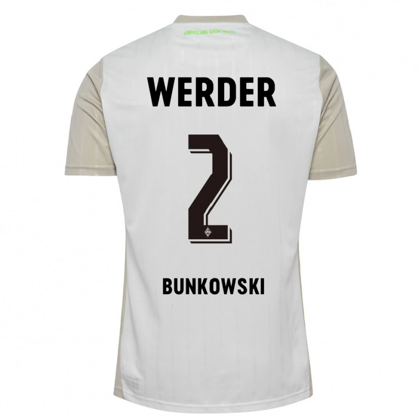 Danxenレディースポール・ブンコフスキー#2ホワイト ブラックアウェイシャツ2025/26ジャージーユニフォーム