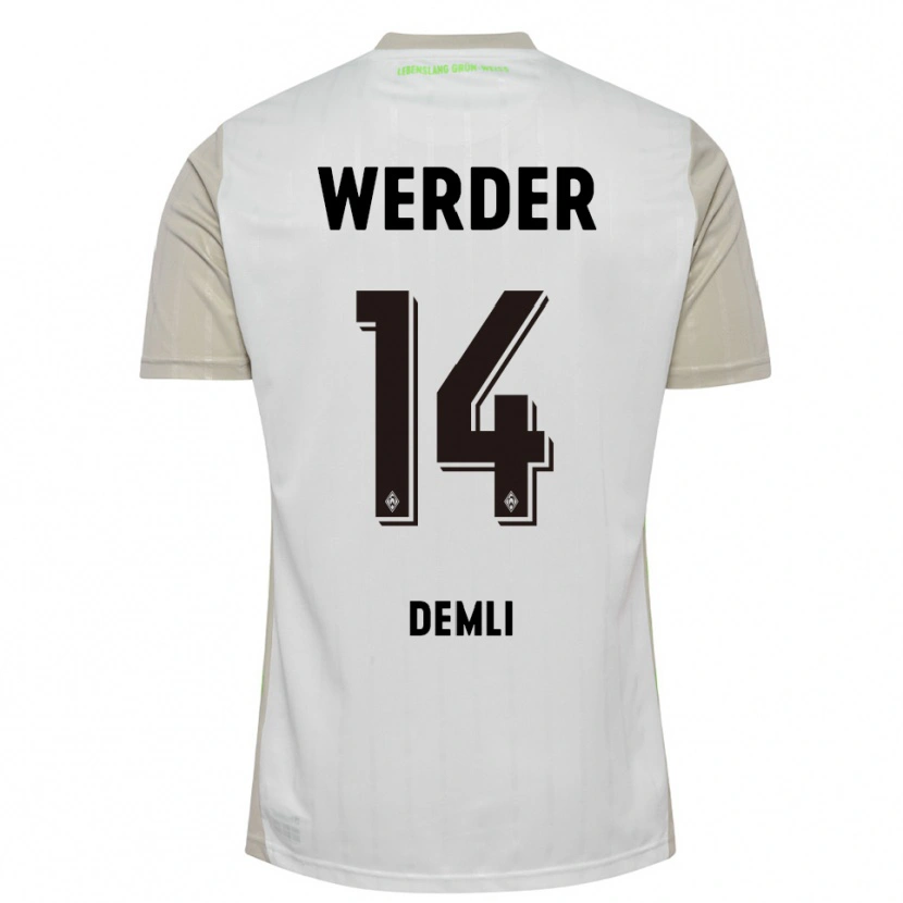 DanxenレディースRezan Demli#14ホワイト ブラックアウェイシャツ2025/26ジャージーユニフォーム