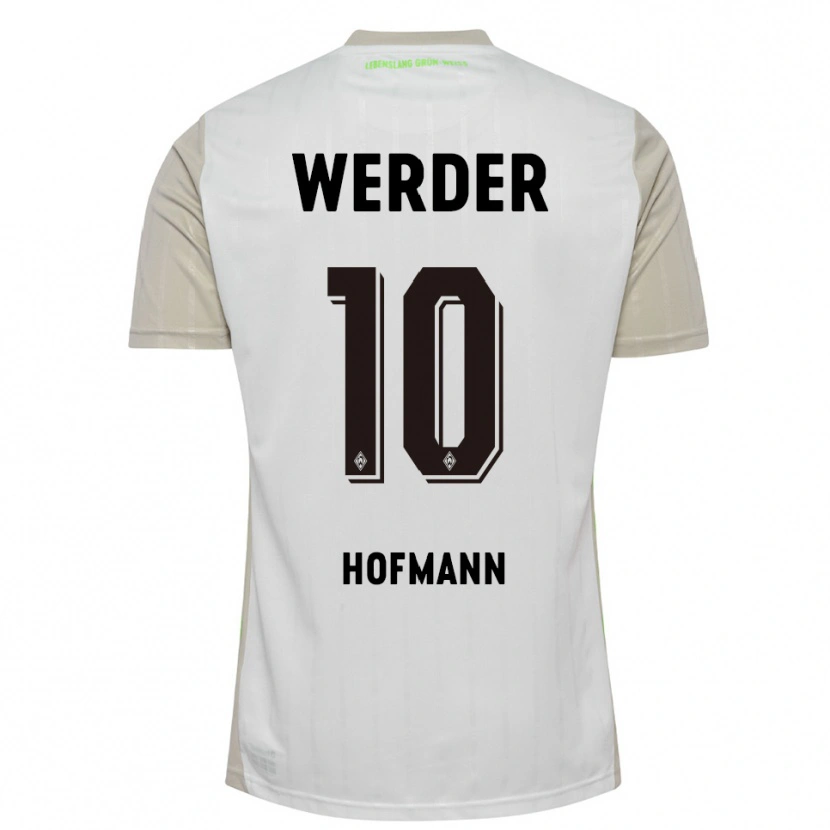 Danxenレディースジャスティン・ホフマン#10ホワイト ブラックアウェイシャツ2025/26ジャージーユニフォーム