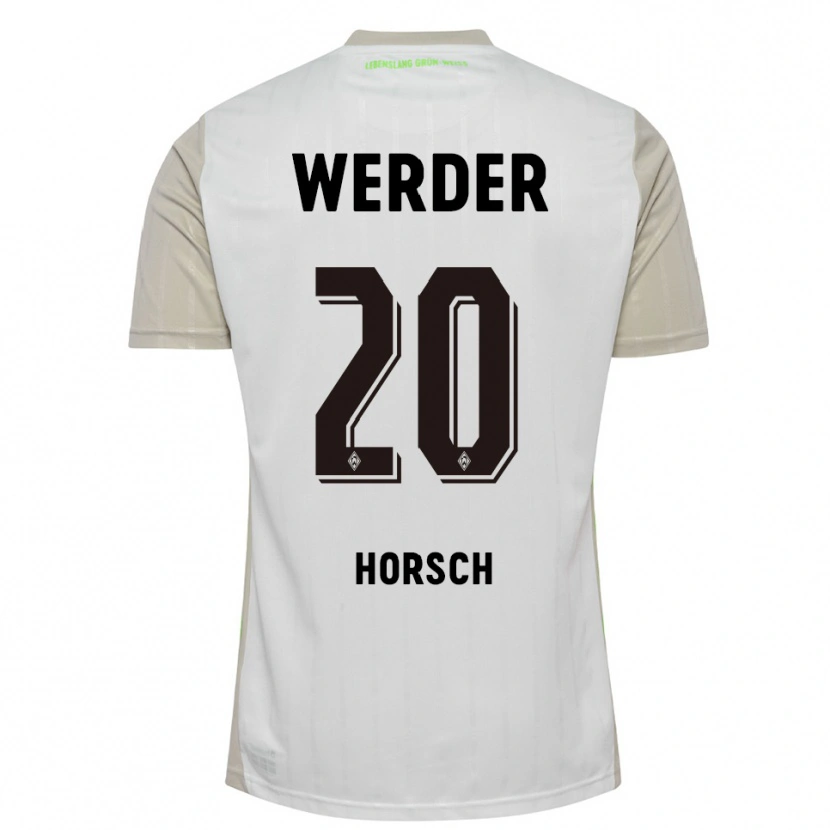 Danxenレディースヨナス・ホルシュ#20ホワイト ブラックアウェイシャツ2025/26ジャージーユニフォーム