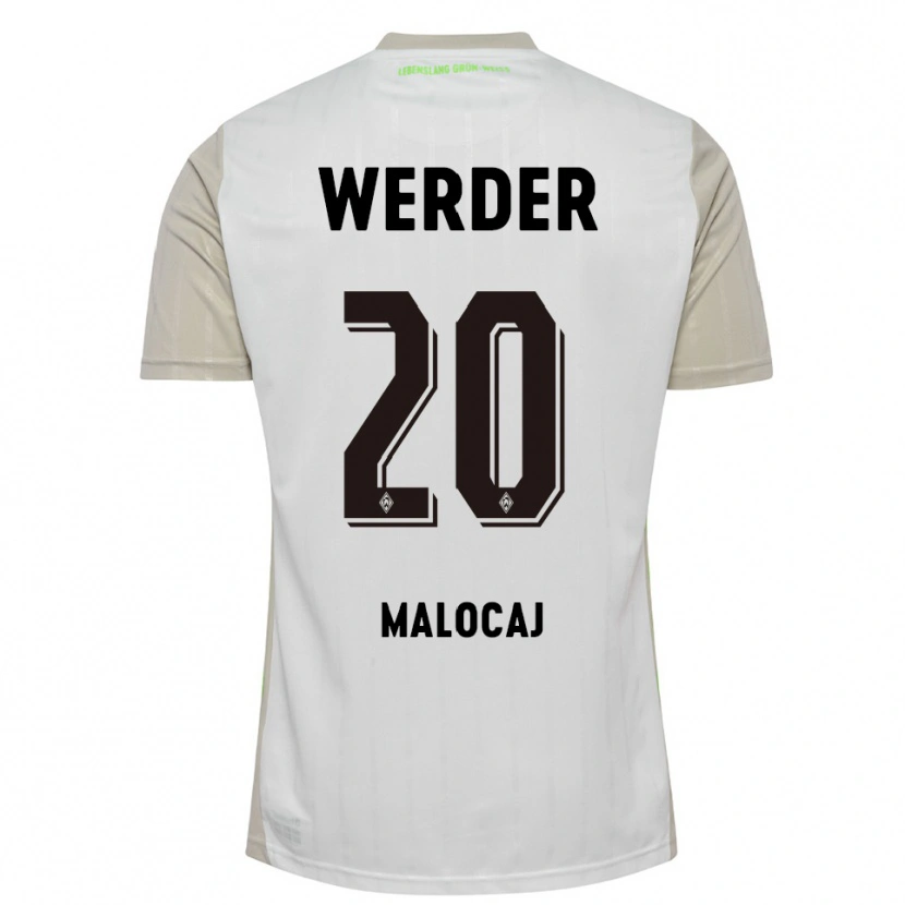 DanxenレディースEdinjo Malocaj#20ホワイト ブラックアウェイシャツ2025/26ジャージーユニフォーム