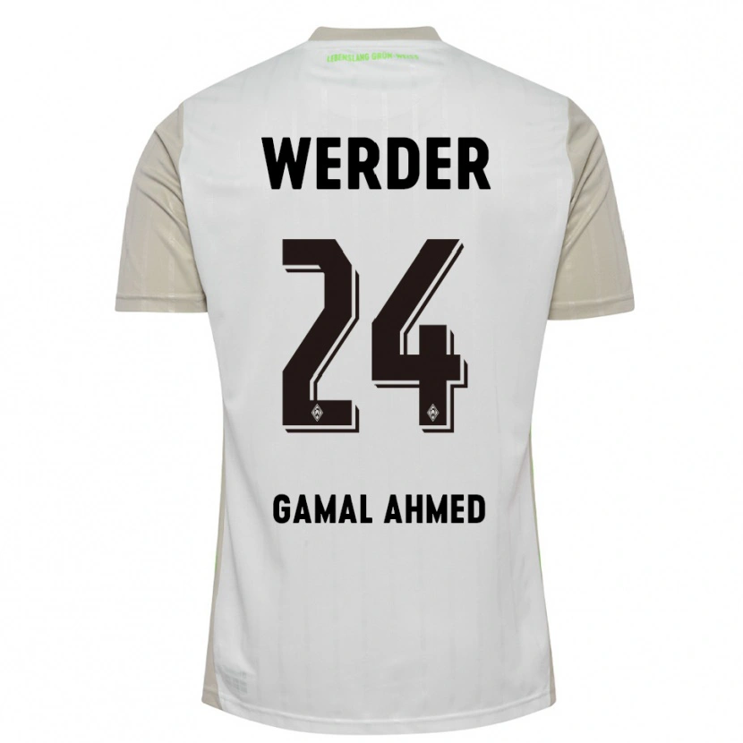 DanxenレディースAdam Gamal Ahmed#24ホワイト ブラックアウェイシャツ2025/26ジャージーユニフォーム