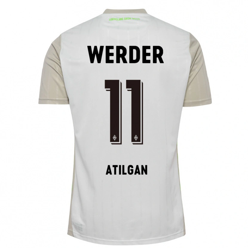 DanxenレディースAhmed Atilgan#11ホワイト ブラックアウェイシャツ2025/26ジャージーユニフォーム