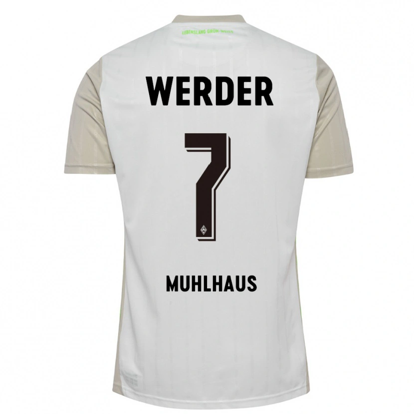 DanxenレディースLarissa Mühlhaus#7ホワイト ブラックアウェイシャツ2025/26ジャージーユニフォーム