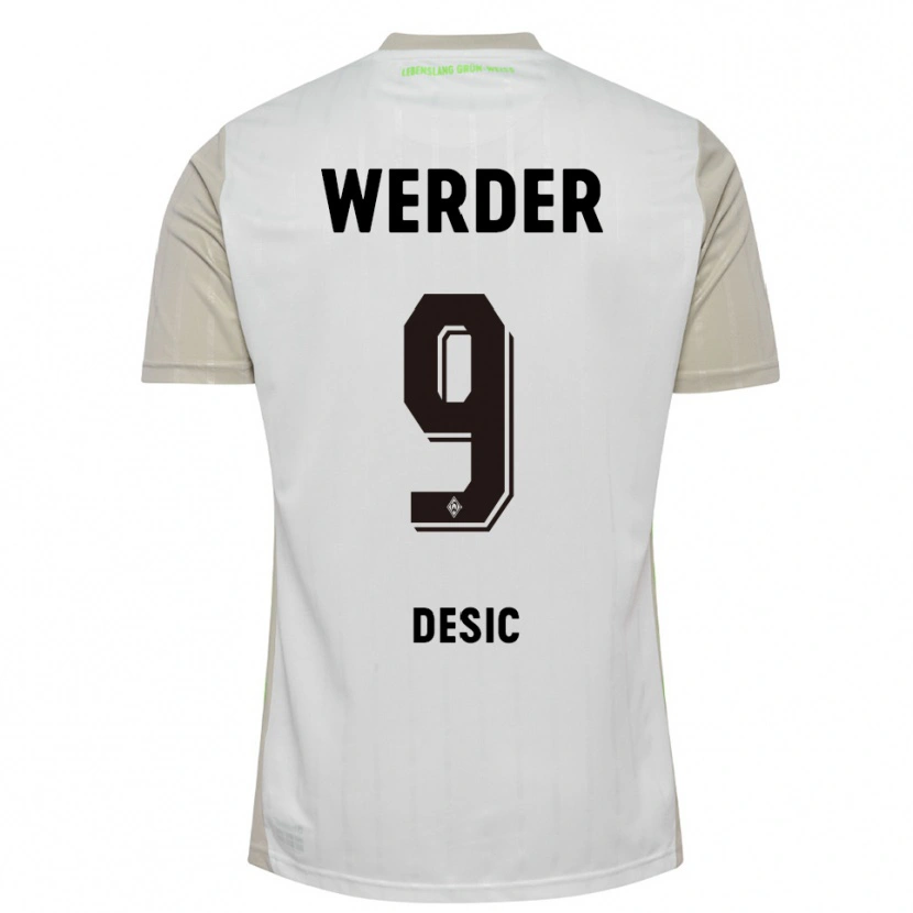 DanxenレディースMedina Desic#9ホワイト ブラックアウェイシャツ2025/26ジャージーユニフォーム
