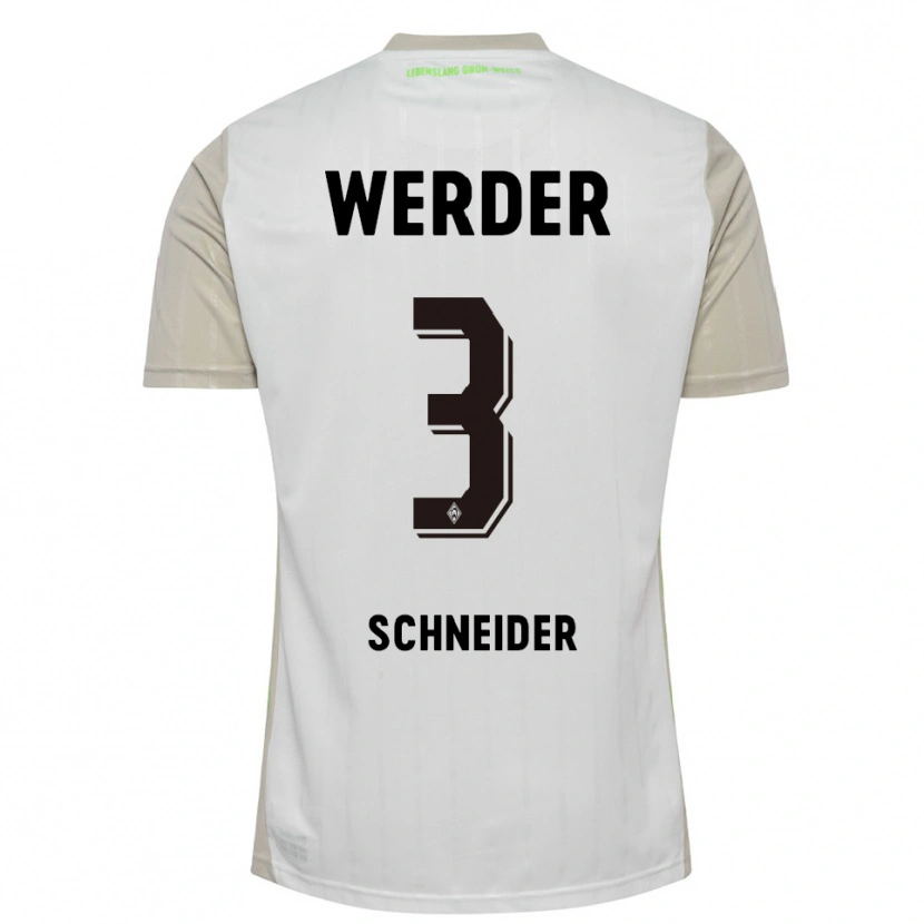 DanxenレディースDieter Schneider#3ホワイト ブラックアウェイシャツ2025/26ジャージーユニフォーム
