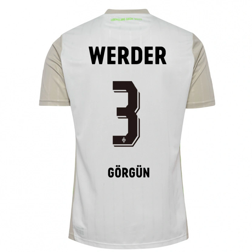 DanxenレディースDeniz-Erdem Görgün#3ホワイト ブラックアウェイシャツ2025/26ジャージーユニフォーム
