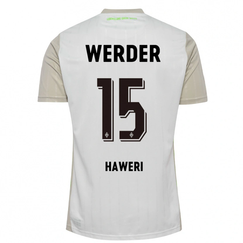 DanxenレディースAdrian Haweri#15ホワイト ブラックアウェイシャツ2025/26ジャージーユニフォーム