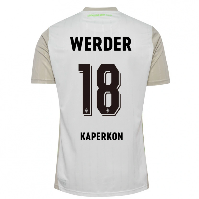 DanxenレディースTom Kaperkon#18ホワイト ブラックアウェイシャツ2025/26ジャージーユニフォーム
