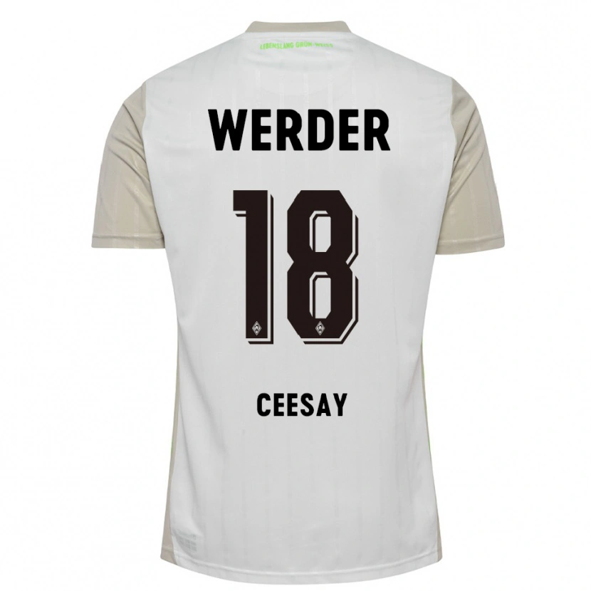DanxenレディースAblie Ceesay#18ホワイト ブラックアウェイシャツ2025/26ジャージーユニフォーム