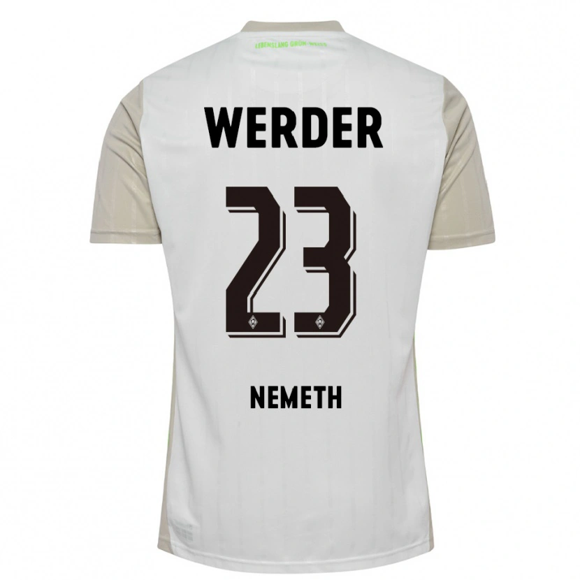 Danxenレディースハンナ・ネーメト#23ホワイト ブラックアウェイシャツ2025/26ジャージーユニフォーム