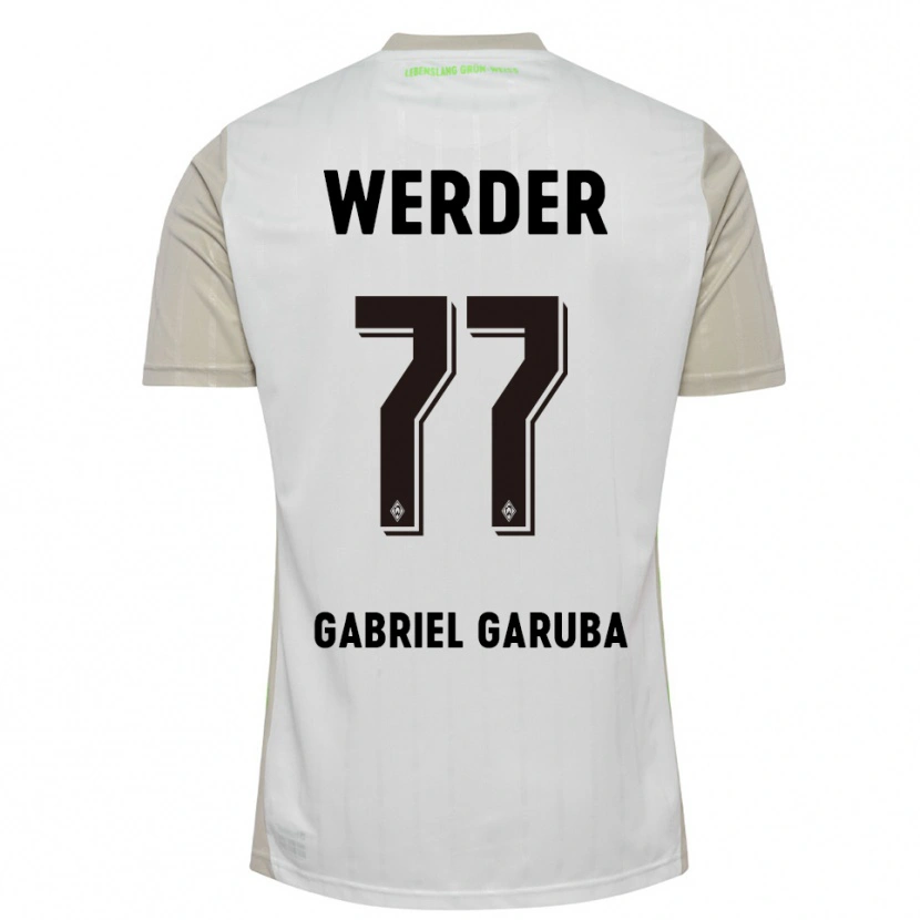 DanxenレディースNajib Gabriel Garuba#77ホワイト ブラックアウェイシャツ2025/26ジャージーユニフォーム