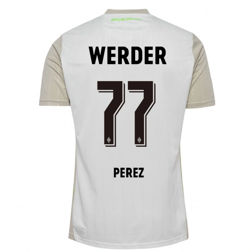 Danxenレディースカタリナ・ペレス #77ホワイト ブラックアウェイシャツ2025/26ジャージーユニフォーム