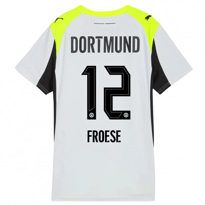 DanxenレディースJulien Froese#12蛍光イエローアウェイシャツ2025/26ジャージーユニフォーム