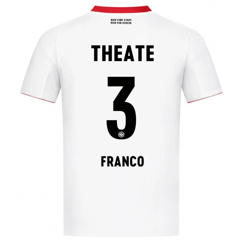 Danxenレディースジュゼッペ・フランコ#3ホワイト レッドアウェイシャツ2025/26ジャージーユニフォーム