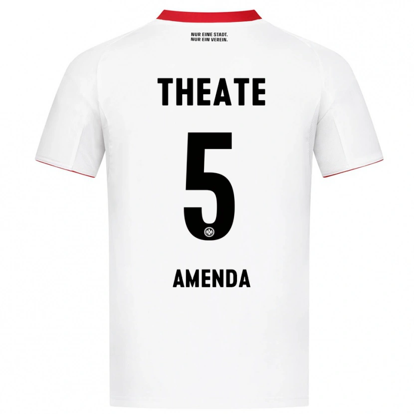 Danxenレディースオーレル・アメンダ#5ホワイト レッドアウェイシャツ2025/26ジャージーユニフォーム