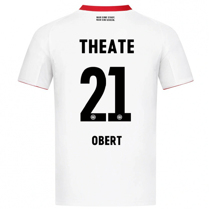 Danxenレディースユーリー・オベルト#21ホワイト レッドアウェイシャツ2025/26ジャージーユニフォーム
