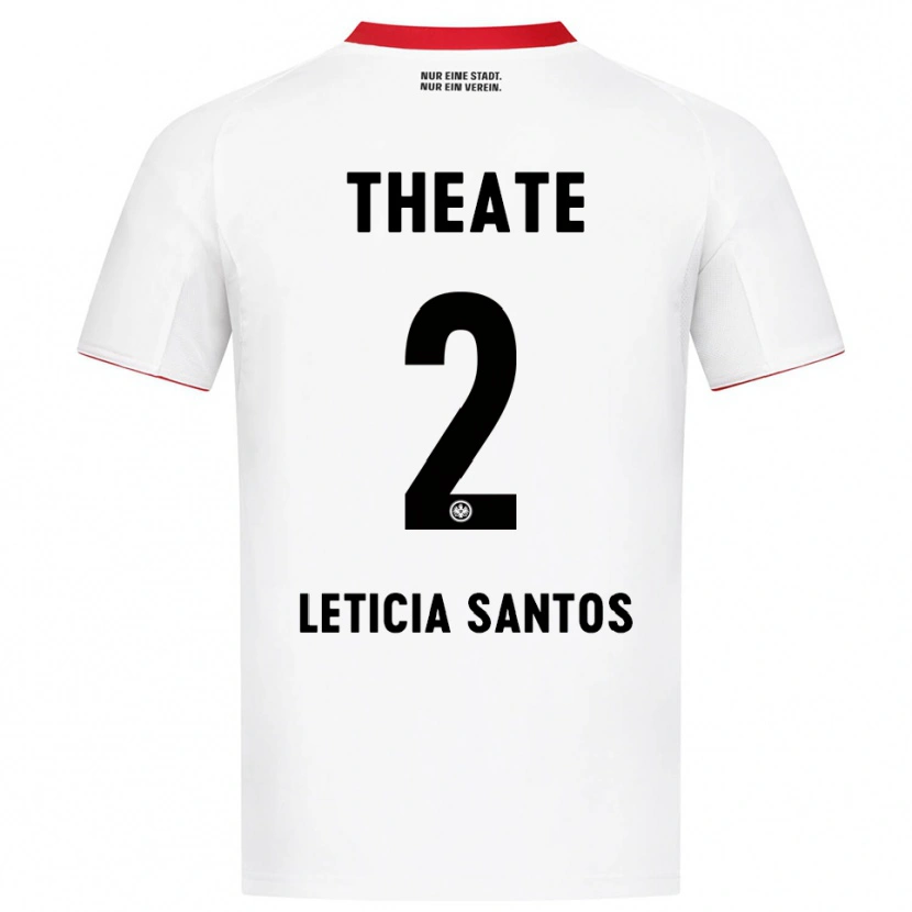 Danxenレディースレチシア・サントス#2ホワイト レッドアウェイシャツ2025/26ジャージーユニフォーム