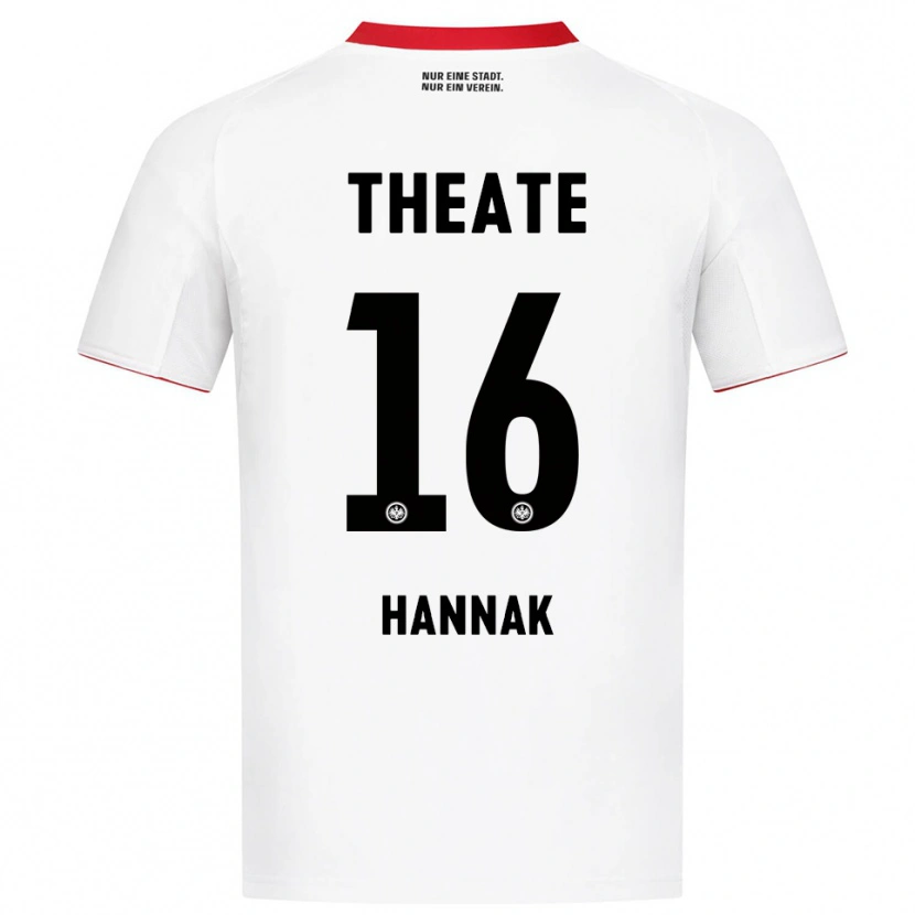 Danxenレディースティム・ハンナック#16ホワイト レッドアウェイシャツ2025/26ジャージーユニフォーム