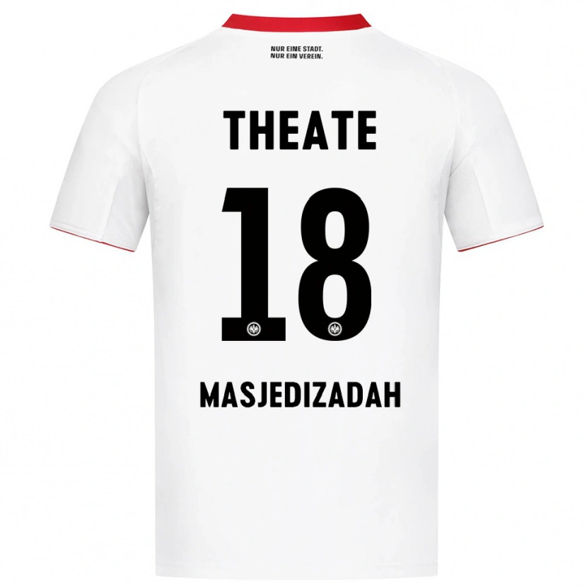 Danxenレディースアボルファズル マスジェディザダ#18ホワイト レッドアウェイシャツ2025/26ジャージーユニフォーム