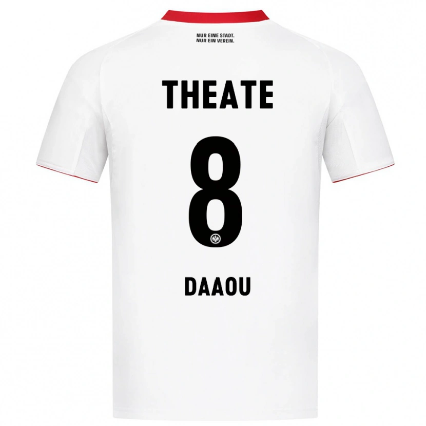 DanxenレディースBilal Daaou#8ホワイト レッドアウェイシャツ2025/26ジャージーユニフォーム