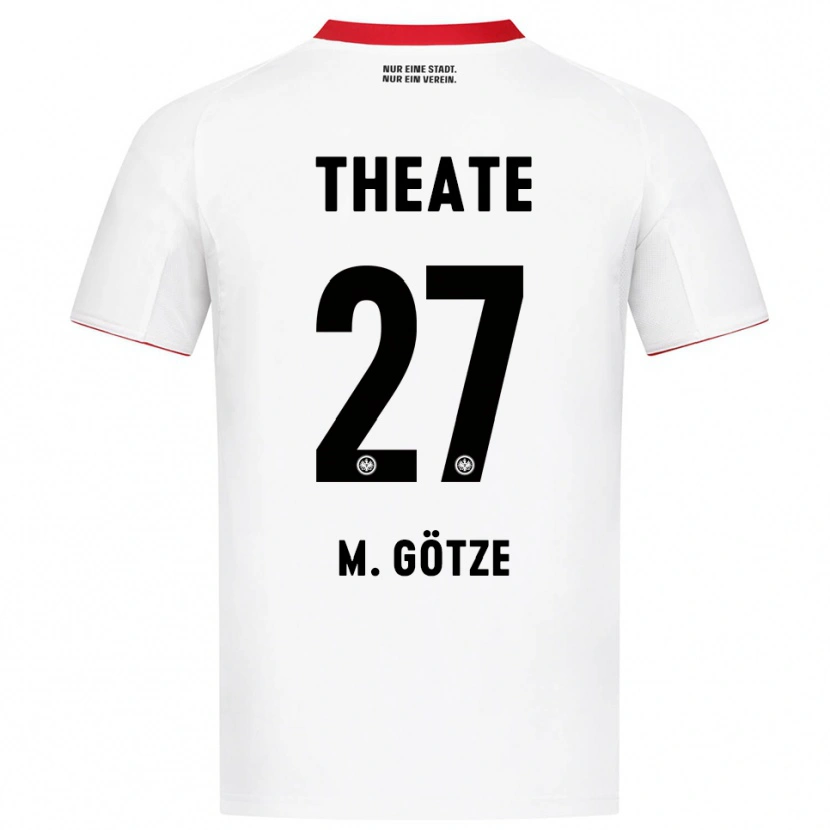 Danxenレディースマリオ・ゲッツェ#27ホワイト レッドアウェイシャツ2025/26ジャージーユニフォーム